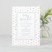 Colorful Sprinkles Baby Sprinkle Baby Shower Invitation (Standing Front)