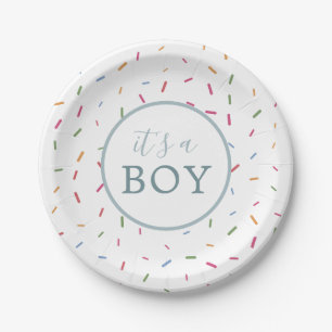 Colorful Sprinkles Baby Sprinkle Baby Shower Paper Plates
