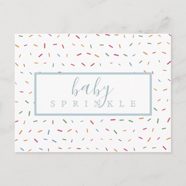 Colorful Sprinkles Baby Sprinkle Invitation (Front)