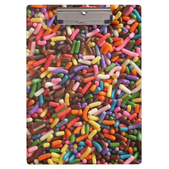 Colorful Sprinkles Clipboard (Front)