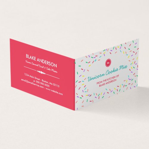 Colorful Sprinkles Homemade Cookie Mix Business Card