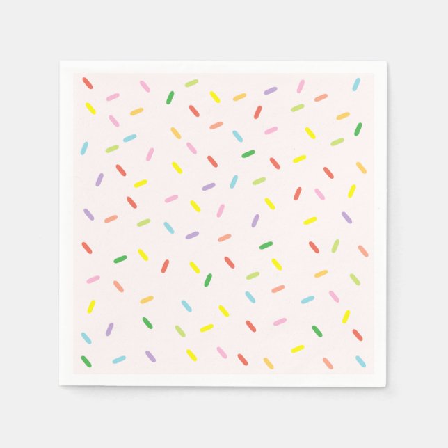 Colorful Sprinkles Paper Napkins (Front)