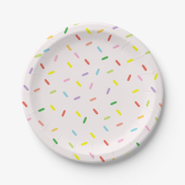 Colorful Sprinkles Paper Plates (Front)
