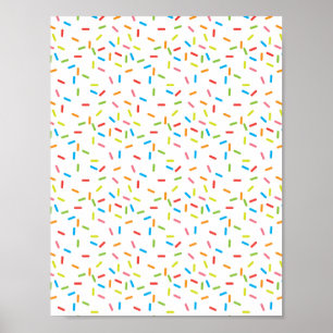 Colorful Sprinkles Pattern Digital Scrapbook Paper Poster