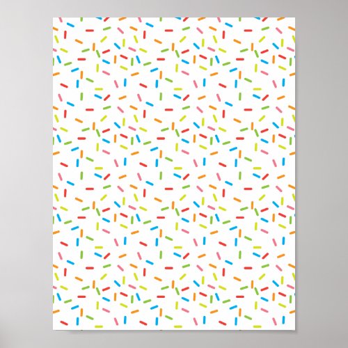 Colorful Sprinkles Pattern Digital Scrapbook Paper Poster
