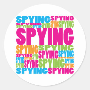Colorful Spying Classic Round Sticker