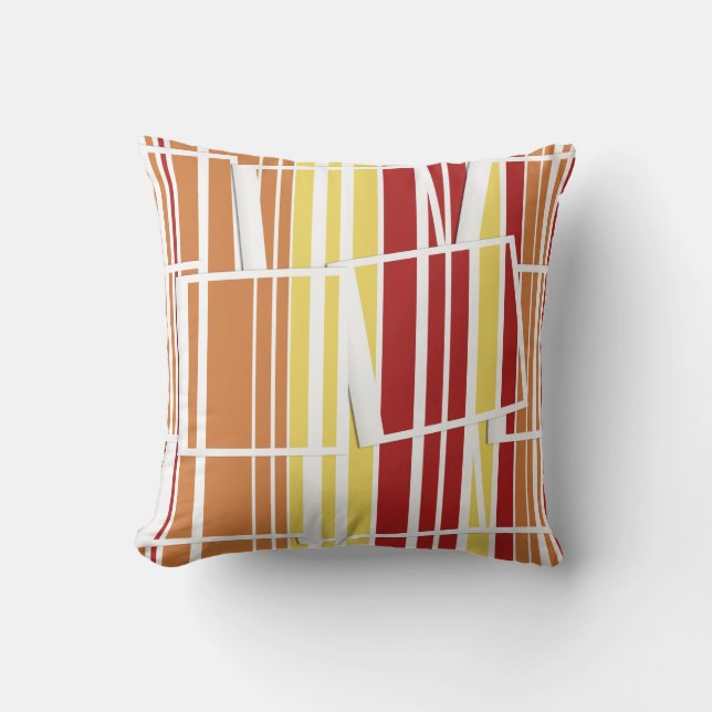 Colorful Square Box pattern stripes Pillow (Front)
