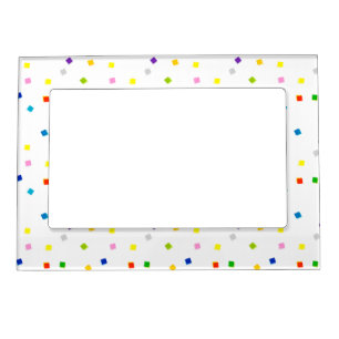 Colorful Square Confetti Magnetic Frame
