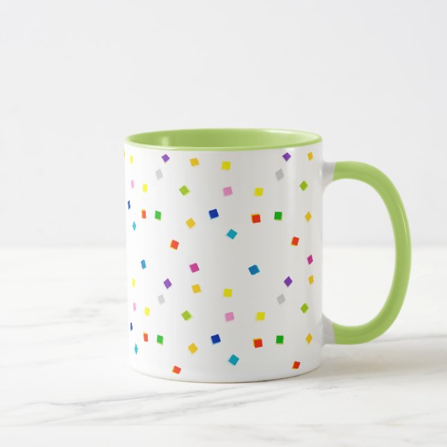 Colorful Square Confetti Mug (Right)