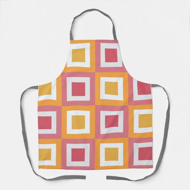 Colorful Square Geometric  Apron (Front)