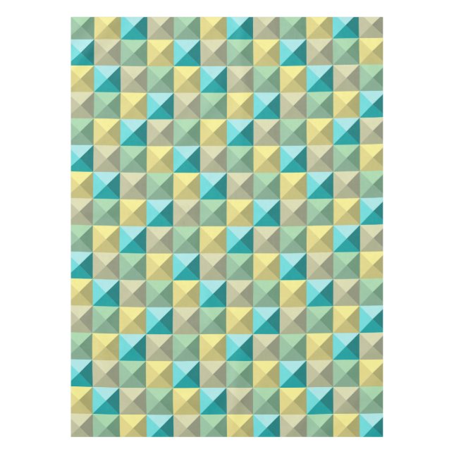 Colorful square geometric pattern tablecloth (Front)