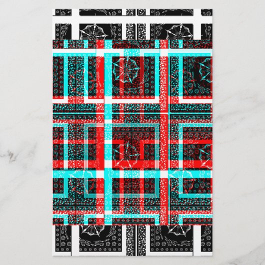 Colorful Square Maze geometrical checkered patter (Front)