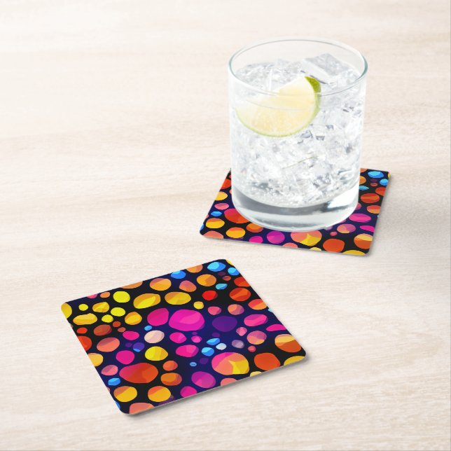 Colorful Square Paper Coaster (Insitu)