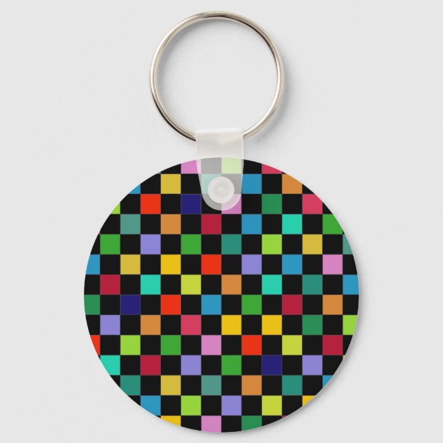 colorful square pattern keychain (Front)