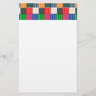 Colorful square pattern stationery