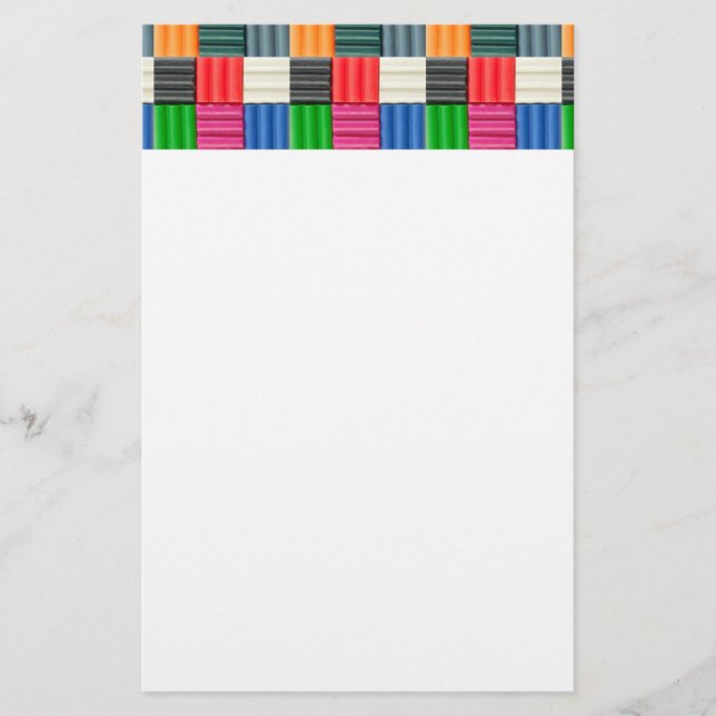 Colorful square pattern stationery (Front)