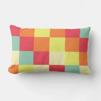 Colorful Squares 010 Lumbar Pillow