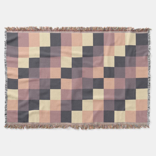 Colorful Squares 012 Throw Blanket (Front)