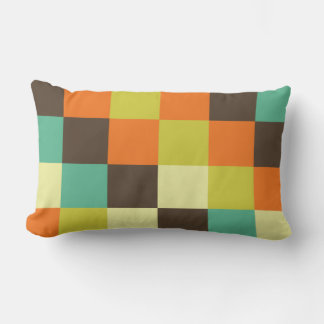 Colorful Squares 014 Lumbar Pillow