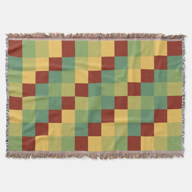 Colorful Squares 016 Throw Blanket (Front)