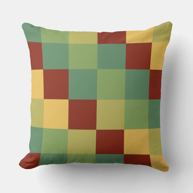 Colorful Squares 016 Throw Pillow (Front)