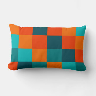 Colorful Squares 01 Lumbar Pillow