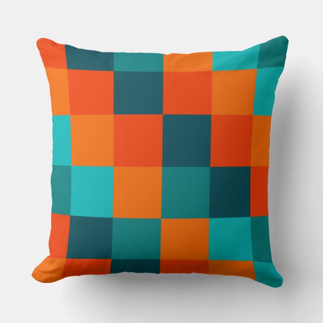 Colorful Squares 01 Throw Pillow (Front)