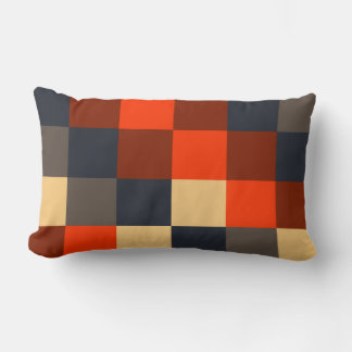 Colorful Squares 02 Lumbar Pillow
