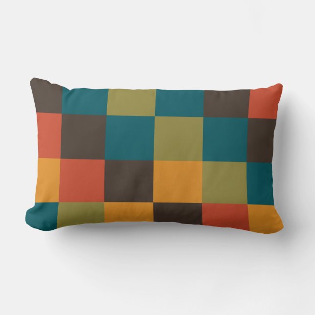 Colorful Squares 03 Lumbar Pillow (Front)