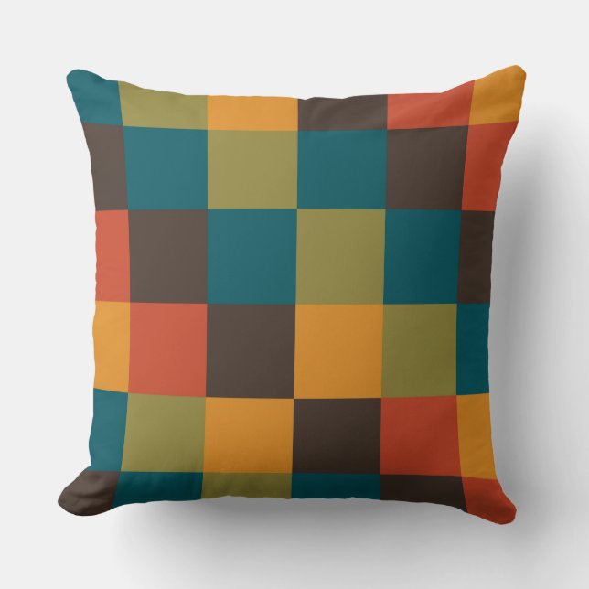 Colorful Squares 03 Throw Pillow (Front)