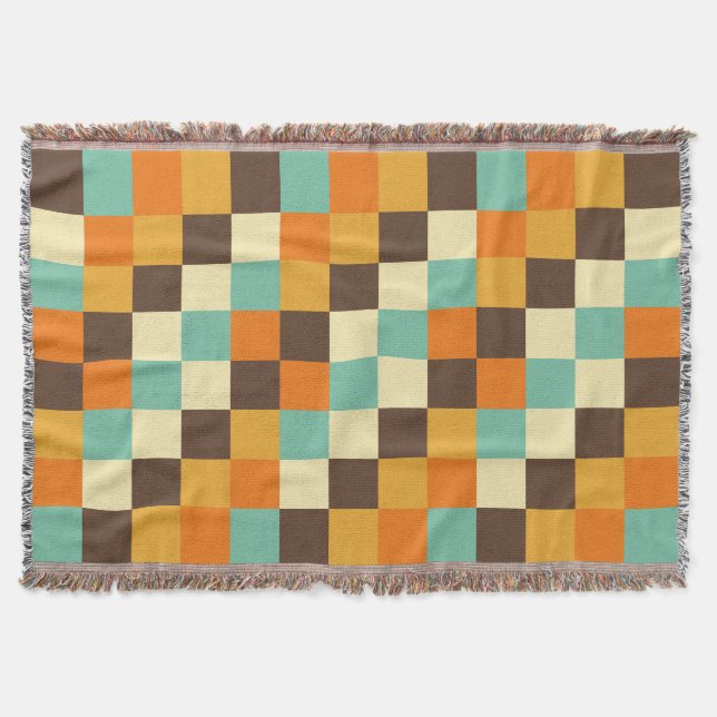 Colorful Squares 05 Throw Blanket (Front)