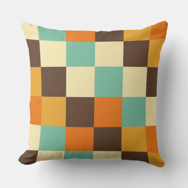 Colorful Squares 05 Throw Pillow (Front)