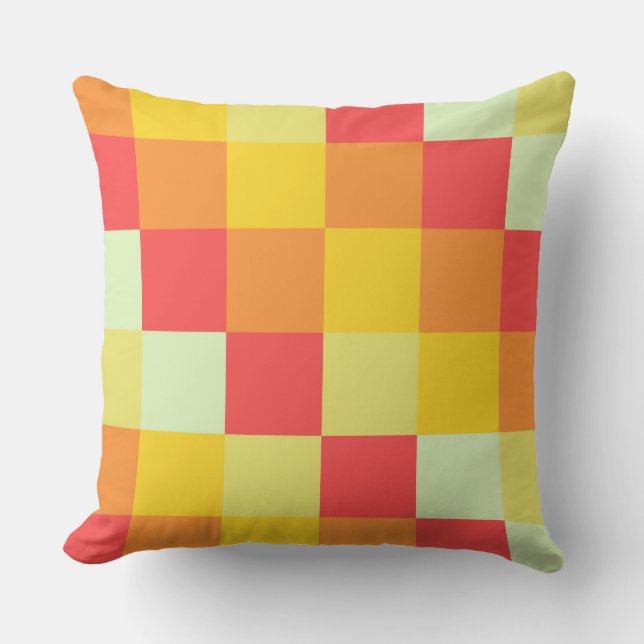 Colorful Squares 07 Throw Pillow (Front)