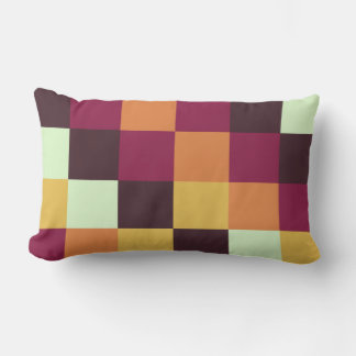 Colorful Squares 08 Lumbar Pillow