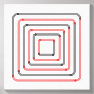 🖼️ Colorful Squares Abstract Wall Art – Framed Canvas Photo Tile