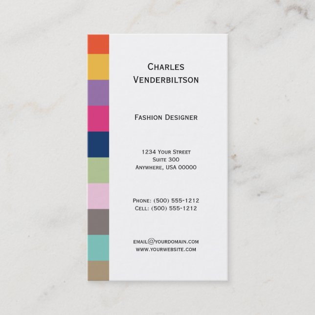 Colorful Squares Business Card (Front)