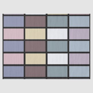 Colorful Squares Geometric  Tissue Paper