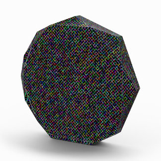 colorful squares geometric unique vibrant pattern acrylic award