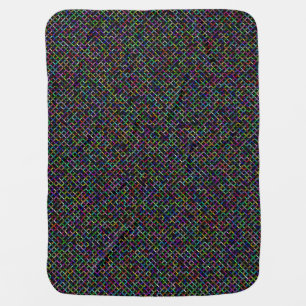 colorful squares geometric unique vibrant pattern baby blanket