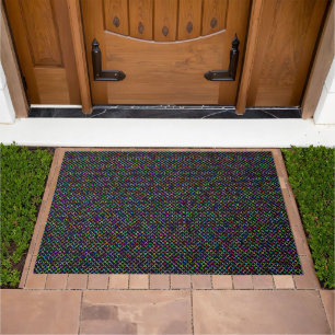 colorful squares geometric unique vibrant pattern doormat