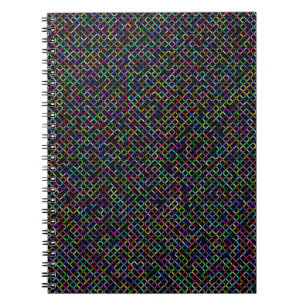 colorful squares geometric unique vibrant pattern notebook
