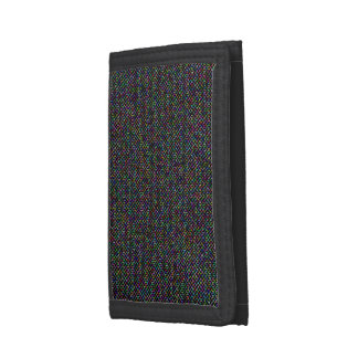 colorful squares geometric unique vibrant pattern tri-fold wallet