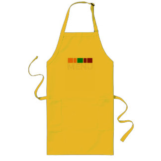 Colorful Squares Menu Text Graphic Long Apron