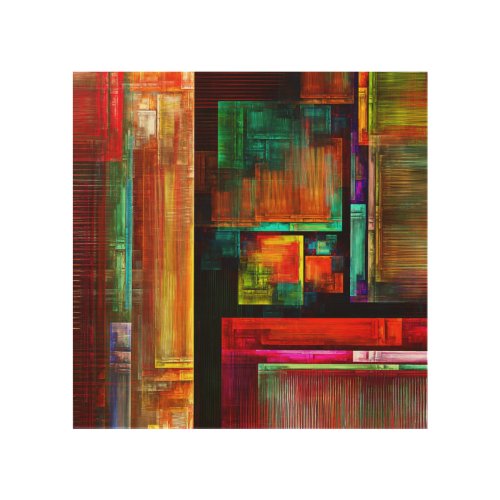 Colorful Squares Modern Abstract Art Pattern 04