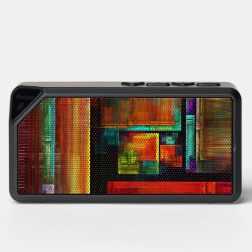Colorful Squares Modern Abstract Art Pattern 04 Bluetooth Speaker