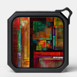 Colorful Squares Modern Abstract Art Pattern #04 Bluetooth Speaker