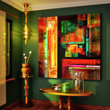 Colorful Squares Modern Abstract Art Pattern #04