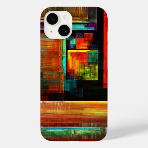 Colorful Squares Modern Abstract Art Pattern 04 Case_Mate iPhone 14 Case