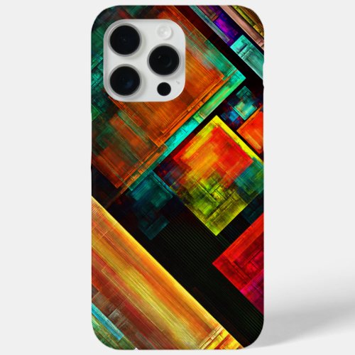 Colorful Squares Modern Abstract Art Pattern 04 iPhone 15 Pro Max Case