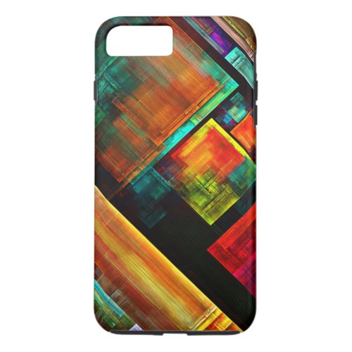Colorful Squares Modern Abstract Art Pattern 04 iPhone 8 Plus7 Plus Case